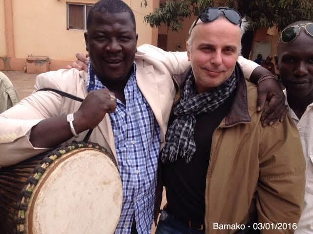 With local musicians in Bamako, Mali